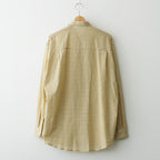 AIRY LIGHT COTTON CHECK BIG SHIRT #MUSTARD GINGHAM CHECK [A26SS01GC]