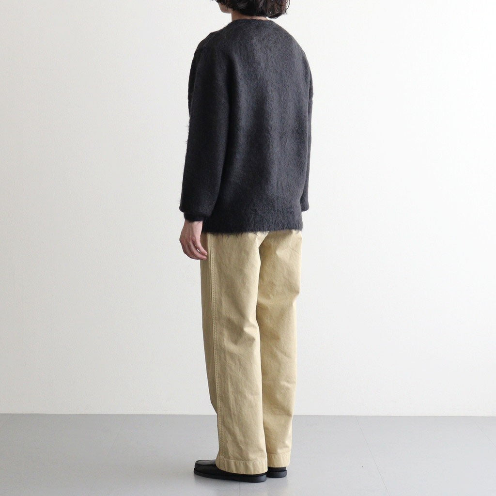 BRUSHED SUPER KID MOHAIR KNIT P/O #INK BLACK [A26AP02KM]