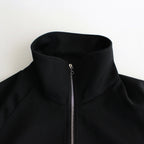 W/SI SATIN ZIP UP SHORT JACKET #BLACK [ST.1068]