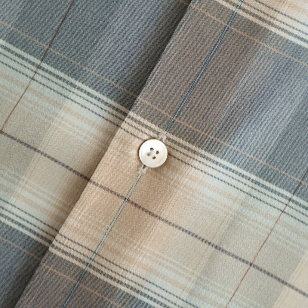 SUPER LIGHT WOOL CHECK SHIRT #LIGHT BROWN CHECK [A26SS01LC]