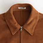 LAMB SUEDE ZIP BLOUSON #CAMEL [A25SB01GS]
