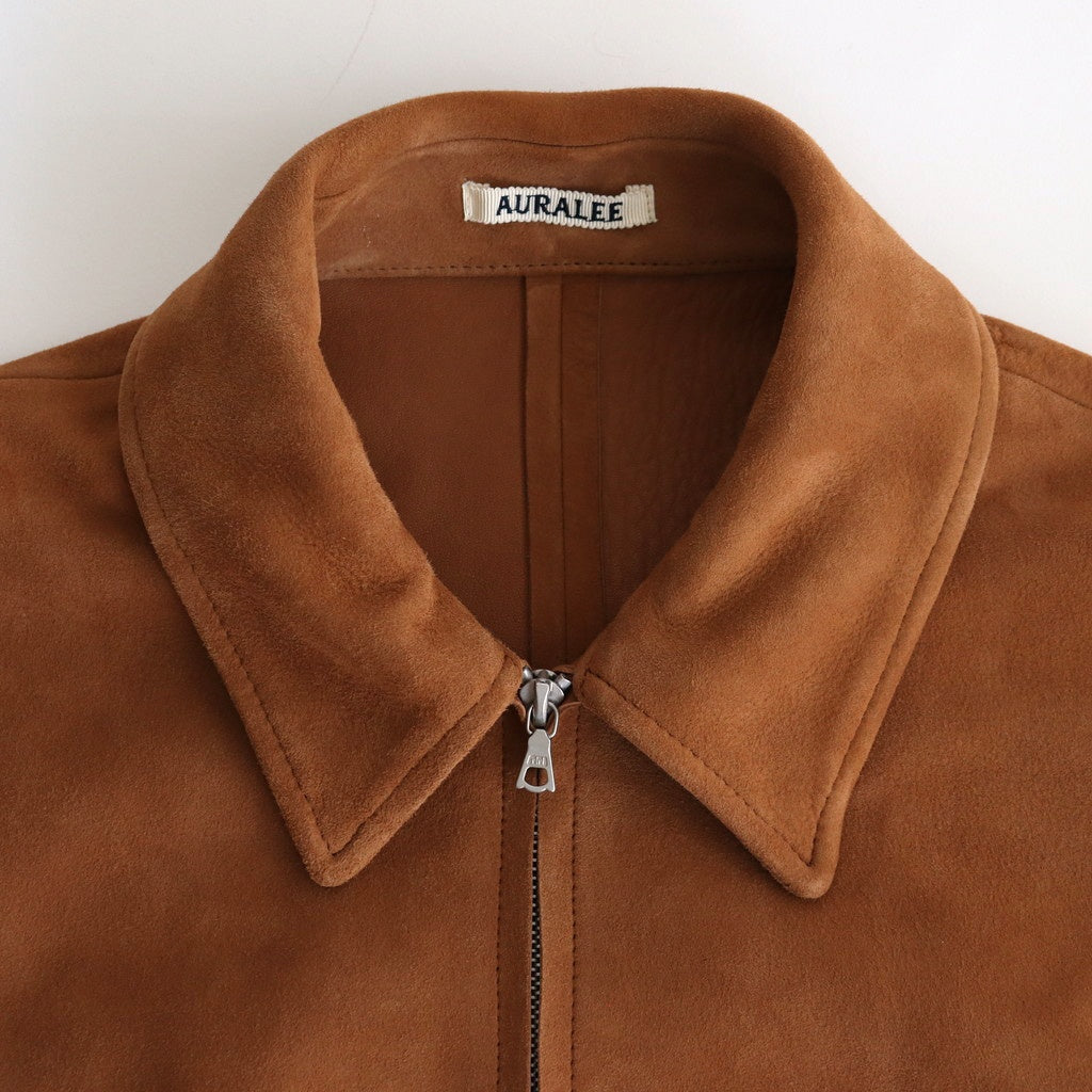 LAMB SUEDE ZIP BLOUSON #CAMEL [A25SB01GS]