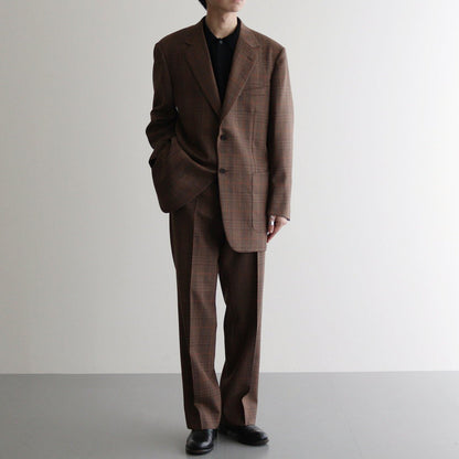 BLUEFACED WOOL CHECK JACKET #BROWN CHECK [A24AJ01CB]