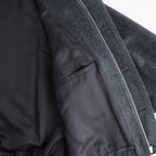 HAIRY WOOL MOHAIR CHAMBRAY BLOUSON #DARK GRAY [A26AB01WB]