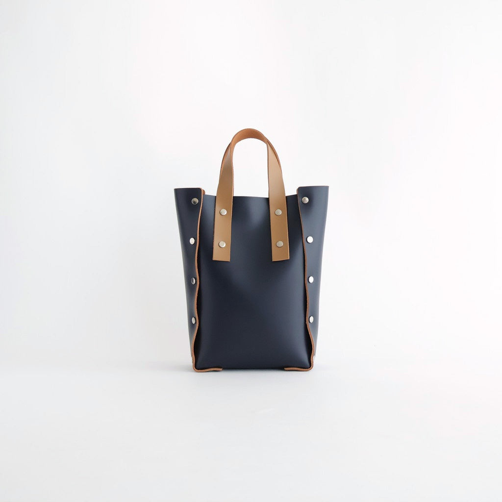 your choice // assemble hand bag tall S #mocha × navy [yc-rb-ats]