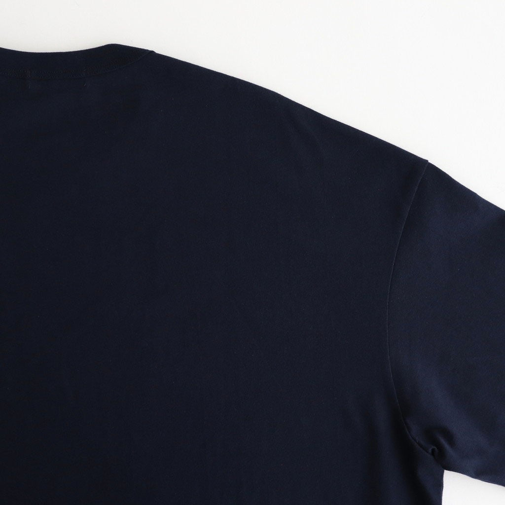 綿天竺 製品プリント S/S ポケットTシャツ #NAVY [HO-T015-051]