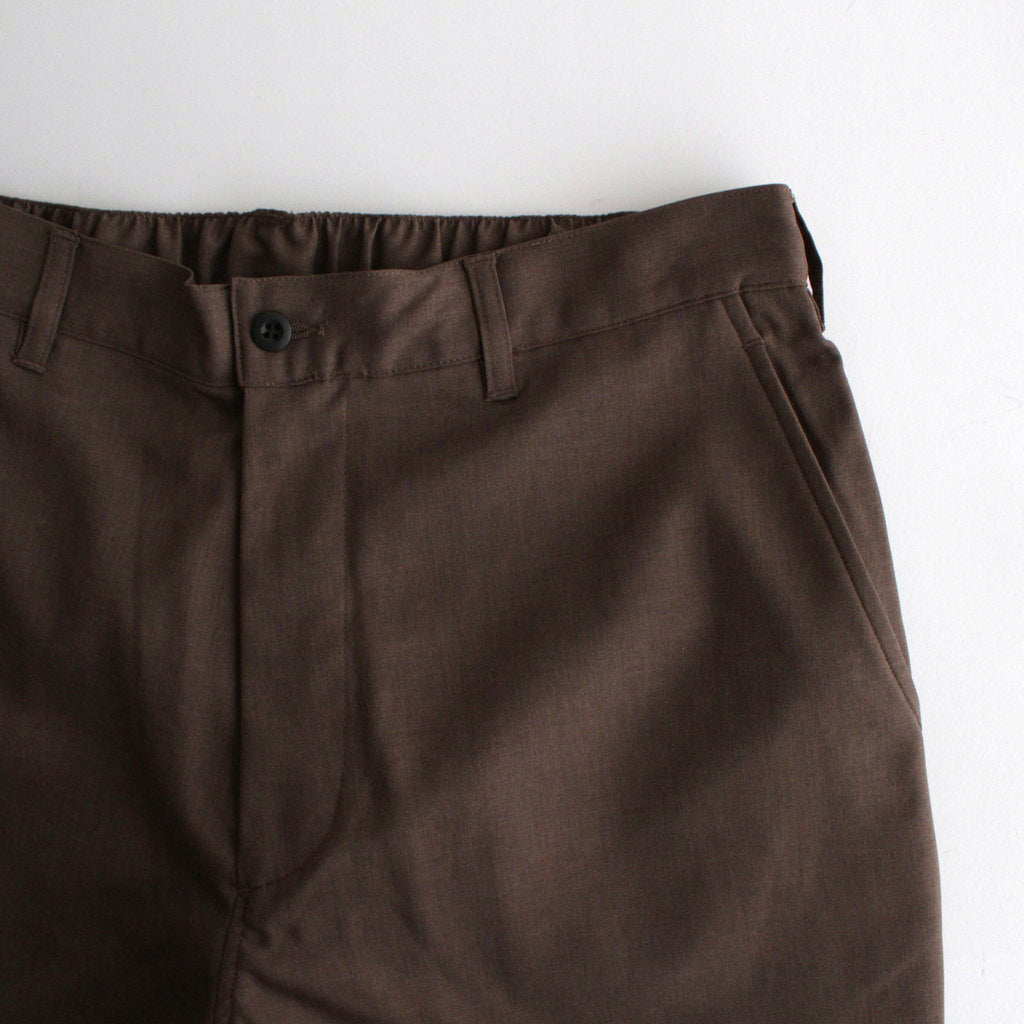 WOOLY TWILL TROUSERS #BROWN [FSC243-40178]