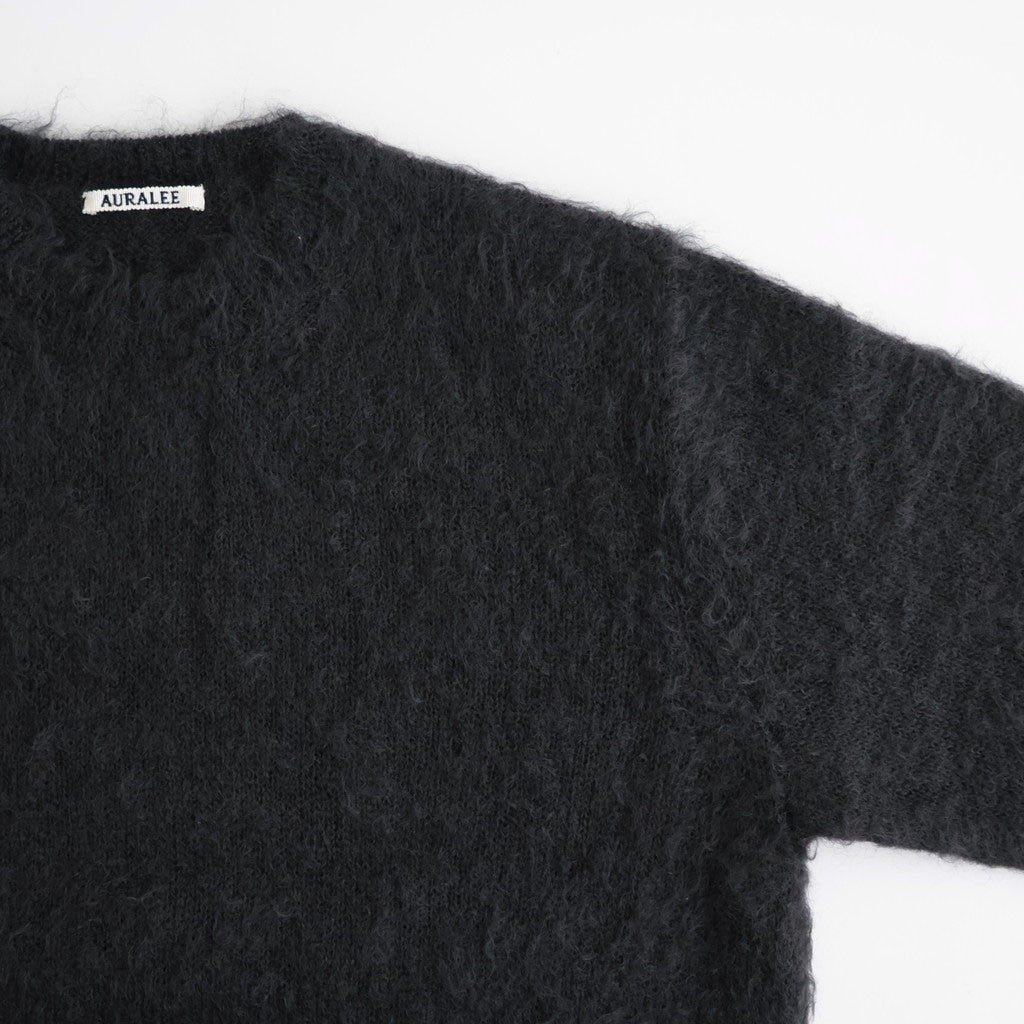 【クリーニング済】18AW SUPER KID MOHAIR KNIT BRUSHED SUPER KID MOHAIR KNIT P/O #INK BLACK [A26AP02KM] - ciacura