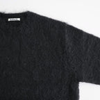 BRUSHED SUPER KID MOHAIR KNIT P/O #INK BLACK [A26AP02KM]