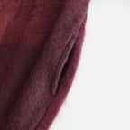 SQUARE PANNEL MOHAIR CARDIGAN #BURGUNDY [YK23FW0590S]