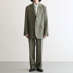 BLUEFACED WOOL JACKET #OLIVE GRAY STRIPE [A26AJ03BS]