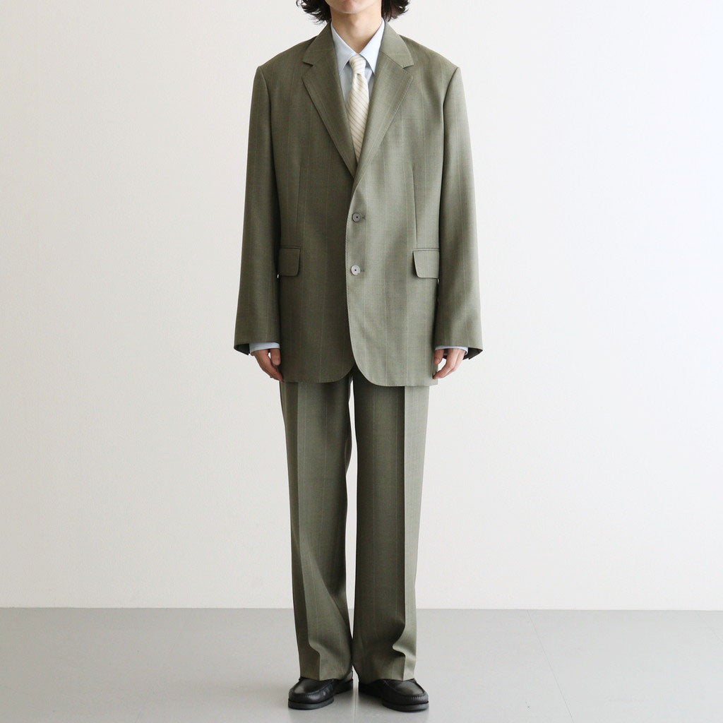BLUEFACED WOOL JACKET #OLIVE GRAY STRIPE [A26AJ03BS]