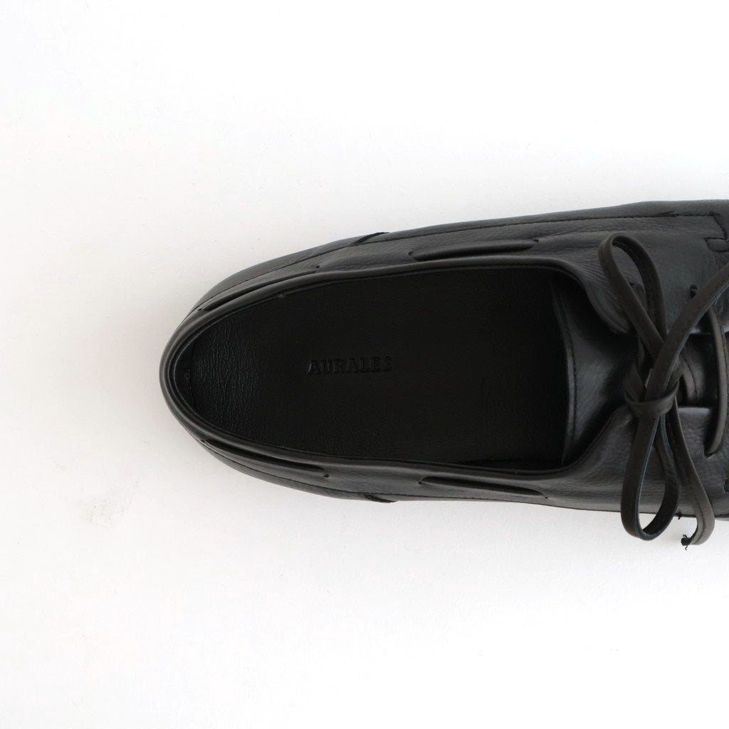 SOFT LEATHER DECK SHOES #BLACK [A26SS03QD] - ciacura 三重県四日市