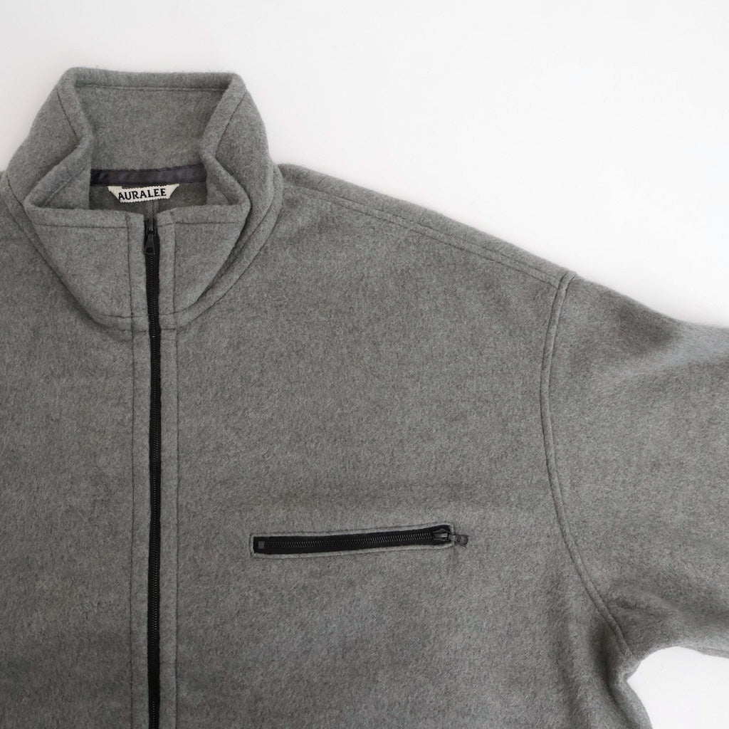 PURE SILK COMFORT FLEECE HALF ZIP P/O #TOP GRAY [A25AP02SF]