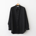 Extra Fine Wool L/S Oversized Regular Collar Shirt #BLACK [GM251-50092B]