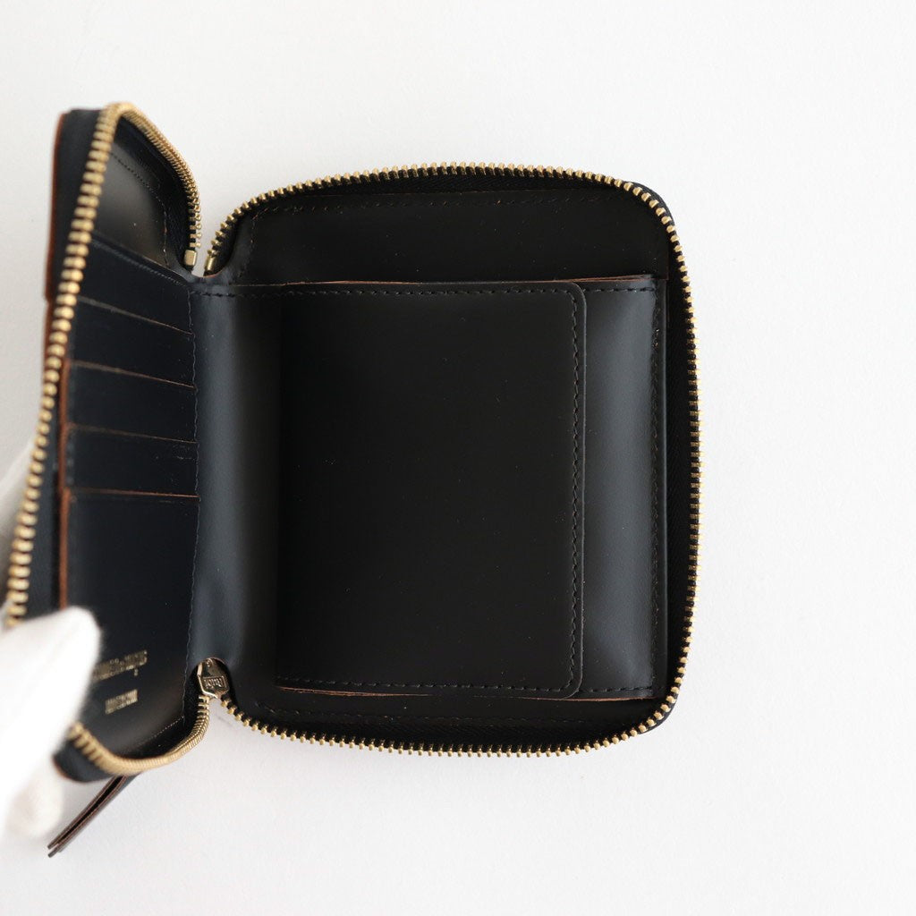 二つ折りZIP財布 - TRIPLE STITCH #Black [8Z-S210-051]
