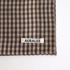 AIRY LIGHT COTTON CHECK SCARF #BROWN GINGHAM CHECK [A25SS03GC-W]