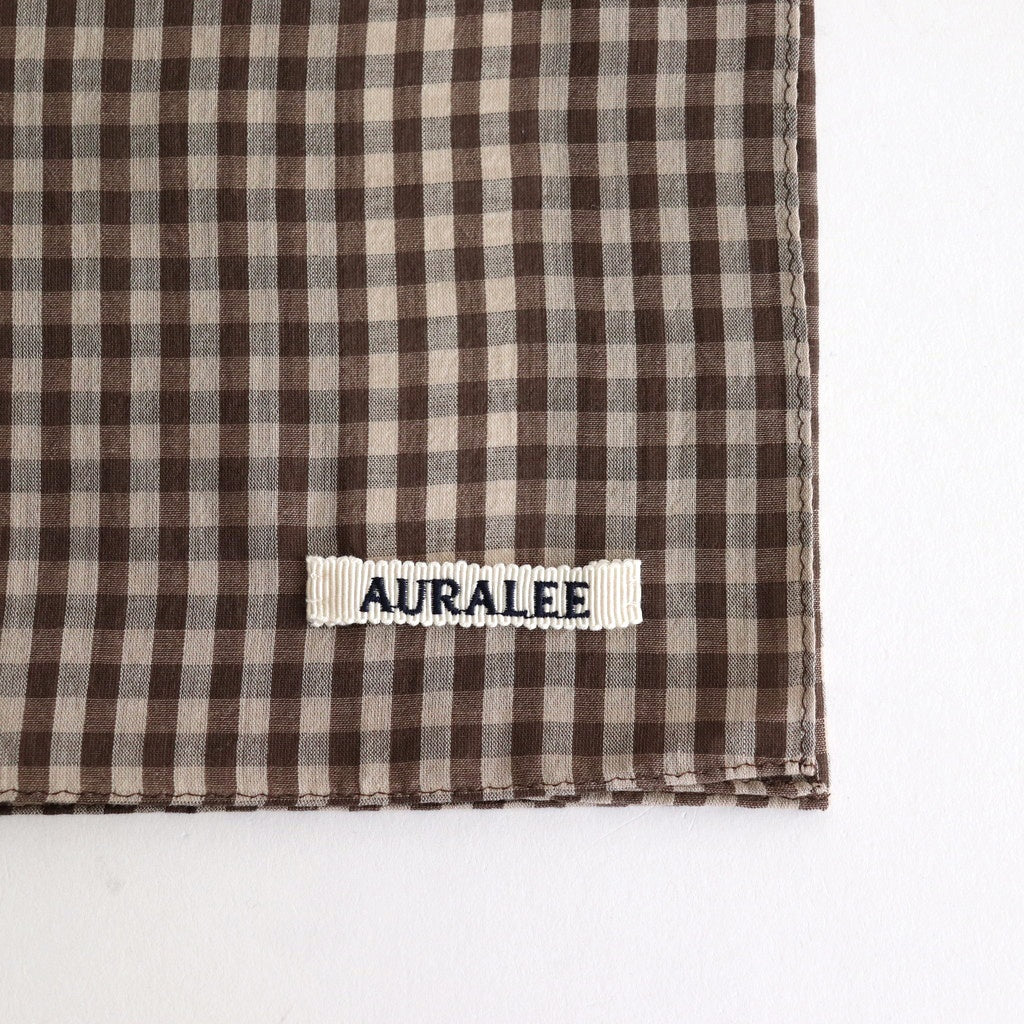 AIRY LIGHT COTTON CHECK SCARF #BROWN GINGHAM CHECK [A25SS03GC-W]