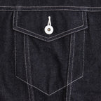 綿反応デニム カーディガン #WHITE×INDIGO [HO-T007-051]