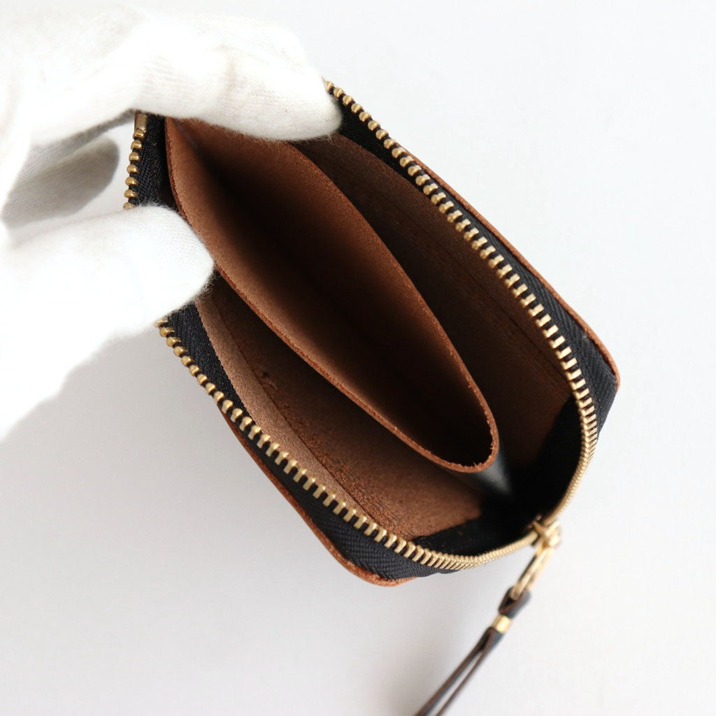 L字型ZIP財布 - TRIPLE STITCH #Black [8Z-S310-051]