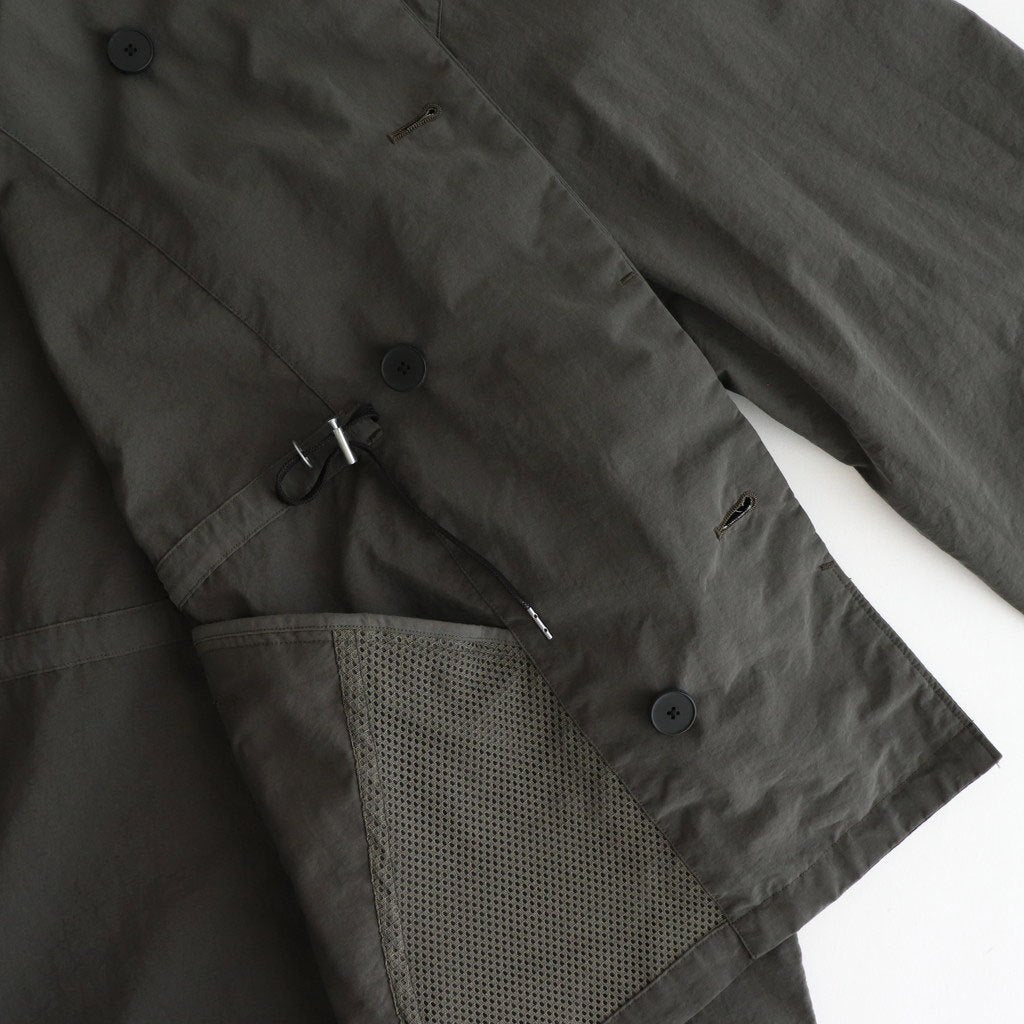 FMSTJK - ナイロンタッサー ガーメントダイ ショートモッズコート #92 Elephant Grey [SN_FR1002JK]