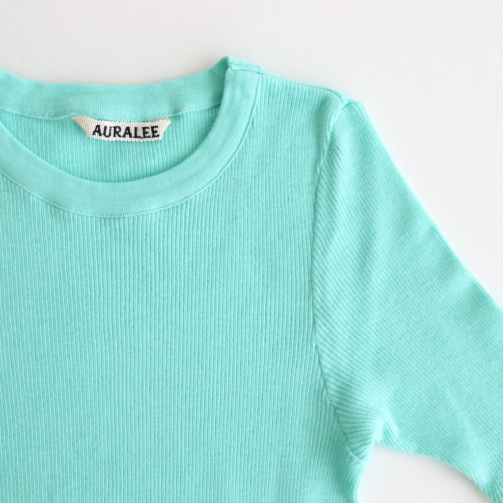 ORGANIC SOFT RIB TEE #AQUA GREEN [A25ST04OT]