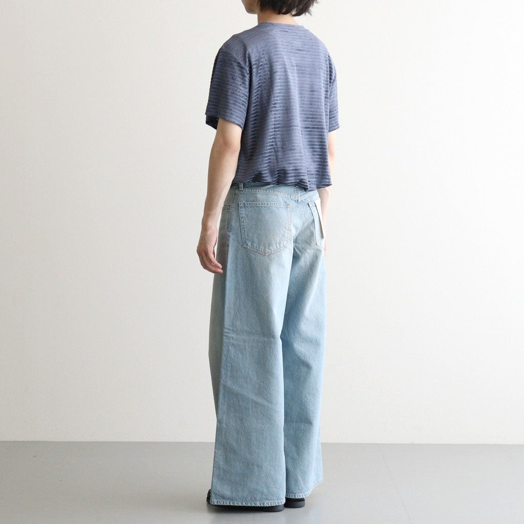 Used Denim Baggy Pants #LIGHT BLUE [ID-PT53]