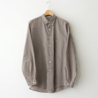 AIRY LIGHT COTTON CHECK BIG SHIRT #BROWN GINGHAM CHECK [A25SS01GC]