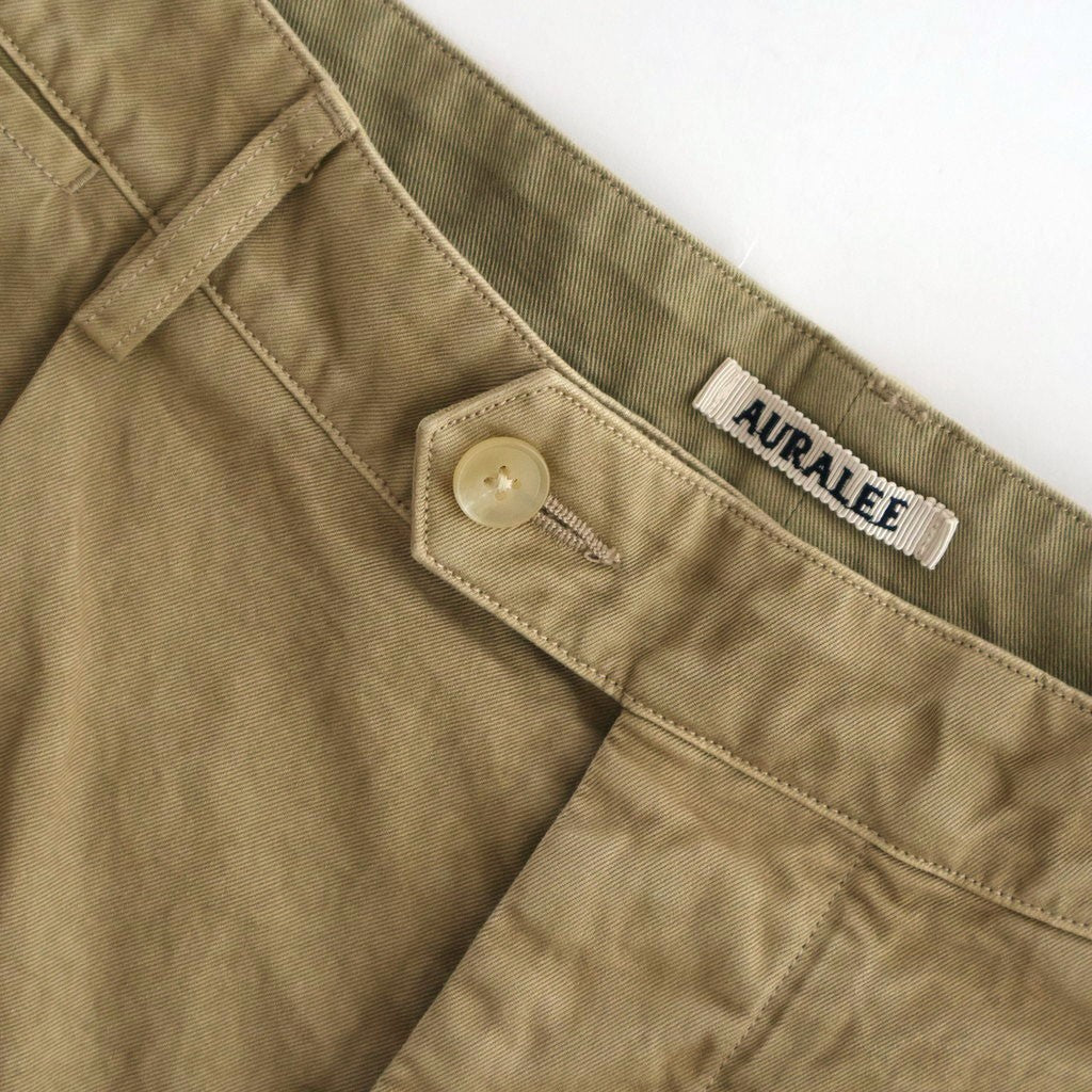 GARMENT-DYED FINX LIGHT CHINO ONE-TUCK WIDE PANTS #BEIGE [A26SP02LF]