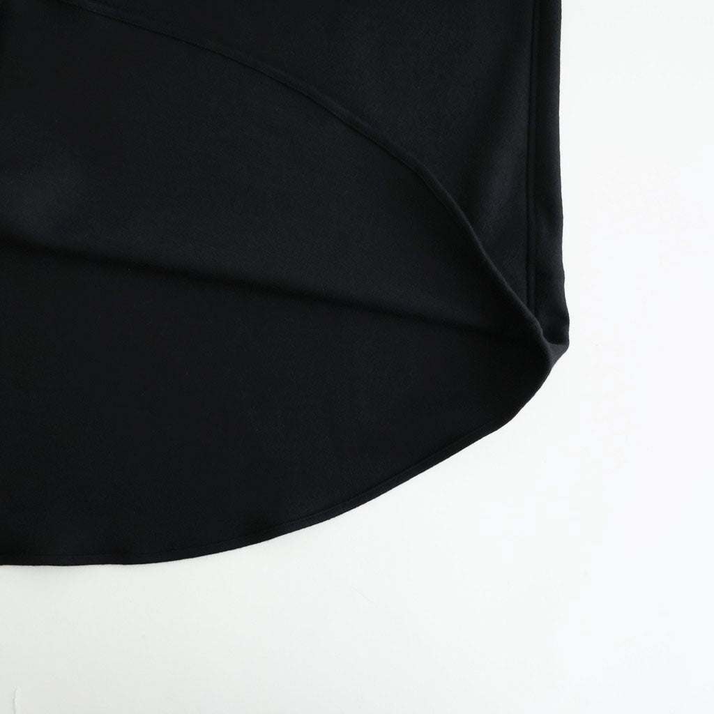Wool Smooth Flannel Oversized Regular Collar Shirt #BLACK [GU263-50521B]