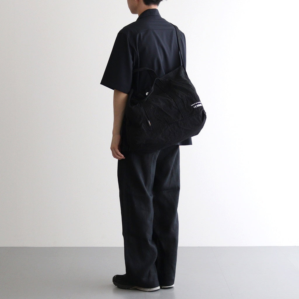 綿ナイロンリップパッチワーク トートバッグ #BLACK [HO-K203-051]