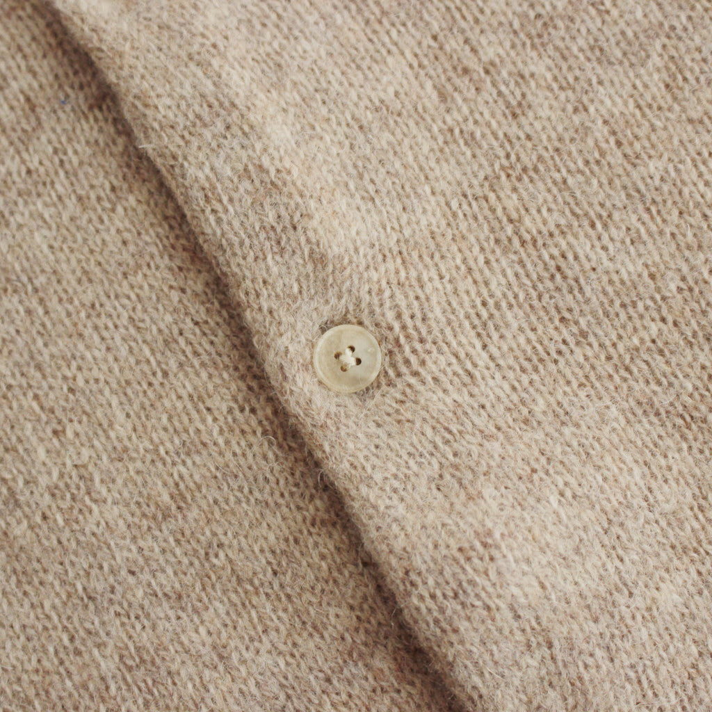 SHETLAND WOOL CASHMERE KNIT CARDIGAN #TOP BEIGE [A24AS01SC]