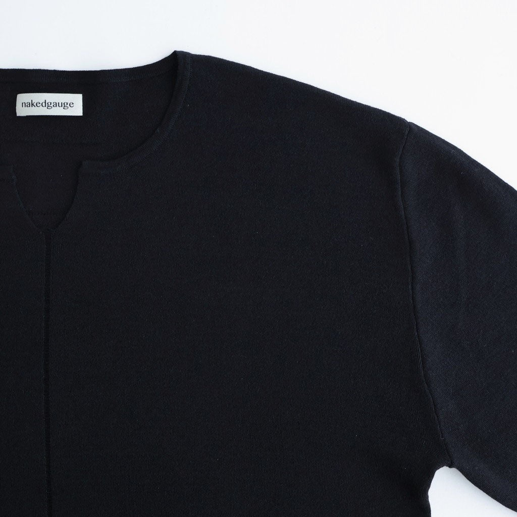KEY-NECK PULLOVER #BLACK [N0030]