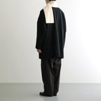 MERINO LAMBS WOOL SOCKSTOLE #OFF WHITE [R5128-AW25]