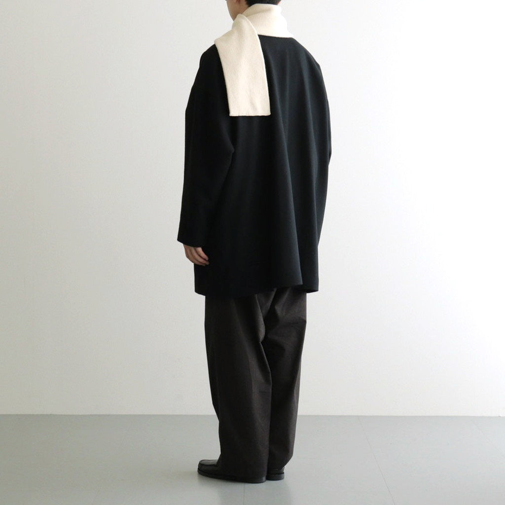 MERINO LAMBS WOOL SOCKSTOLE #OFF WHITE [R5128-AW25]