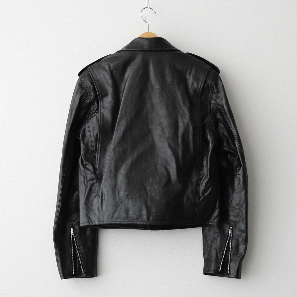 LAMB LEATHER RIDERS JACKET #BLACK [A25AB02WX]