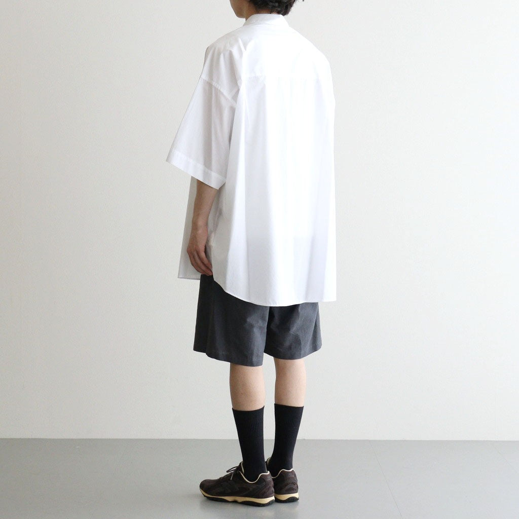 Broad S/S Oversized Regular Collar Shirt #WHITE [GM251-50013B]