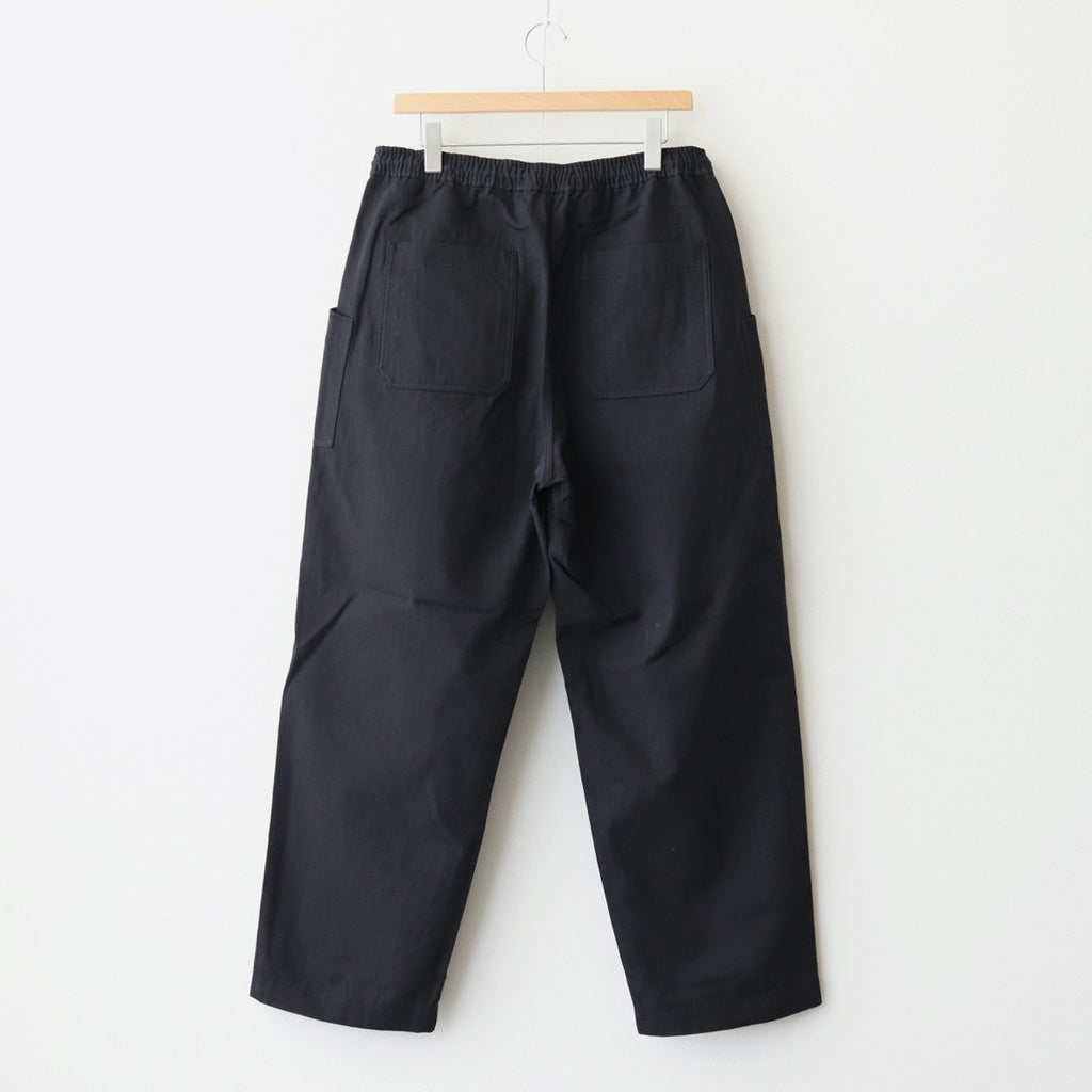 綿麻ヘリンボーン ベイカーパンツ #BLACK [HO-P019-051]