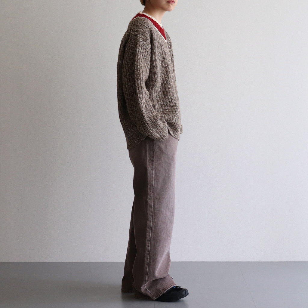 WILD NATURE YARN ‘HOMIE’ SWEATER #TERRACOTTA [NG23W-03SW01C]