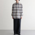 SUPER LIGHT WOOL CHECK SHIRT #BLUE GRAY CHECK [A26SS01LC]