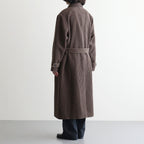 WOOL CASHMERE CORDUROY SOUTIEN COLLAR COAT #SMOKY BROWN [A26AC01FC]