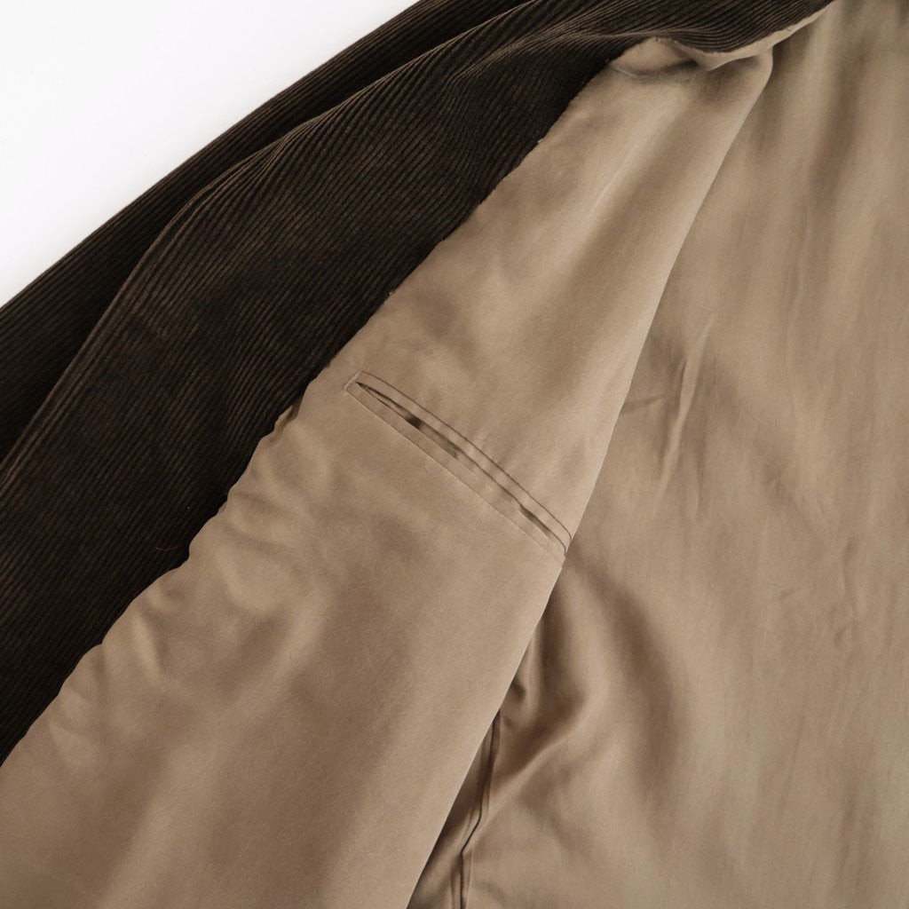 Cotton & Rayon Corduroy Tailored Jacket #Dark Brown [OFH011JK11]