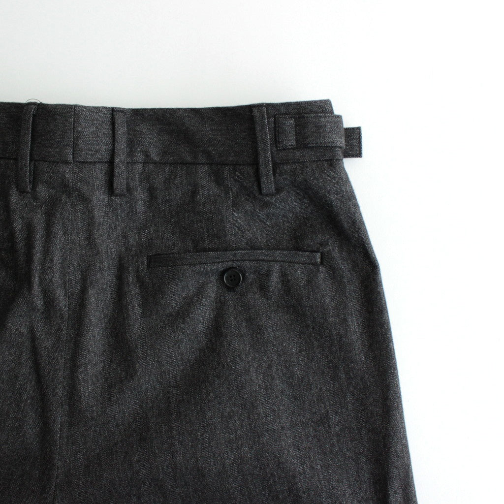 SANTIAGO MILD SLACKS #BLACK HERRINGBONE [AODFPT011]