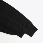SHETLAND WOOL CASHMERE KNIT CARDIGAN #BLACK [A24AS01SC]