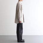 BUTTON SHIRT PULLOVER #brown-st [45110]