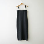 SMOOTH FULLED WOOL KNIT DRESS #CHARCOAL [A26AD03KS]