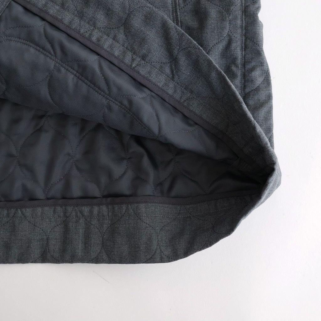 NCHRJK - ポリエステル&レーヨン・クリア ツイル・キルト チャイナジャケット #91 Dark Grey mix [SN_NC0401JK]