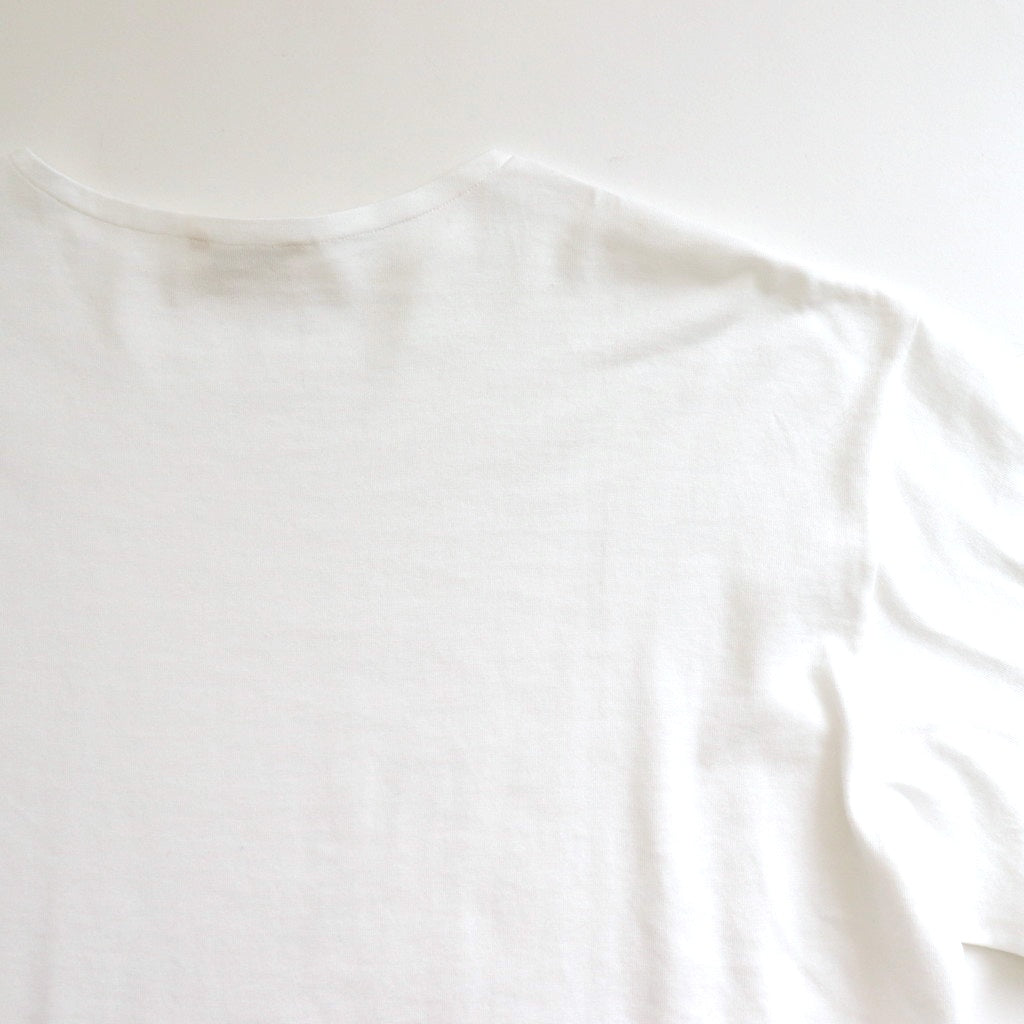 LUSTER PLAITING BOAT NECK TEE #WHITE [A00P04GT]