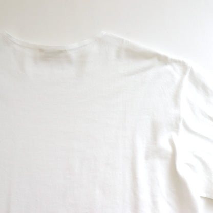 LUSTER PLAITING BOAT NECK TEE #WHITE [A00P04GT]