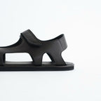 SOFT LEATHER DOUBLE STRAP SANDALS #BLACK [A26SS06QD]